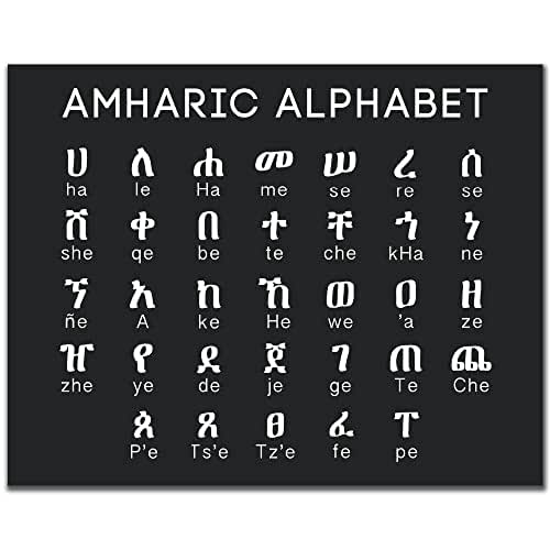 Amazon.com: 11x14 Amharic Educational Poster/Amharic Alphabet Letters ...