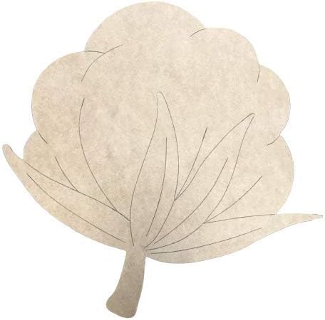 Cotton Wood Cutout, Paintable Unfinished Shape, Door Hanger 12''