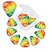 Colorful Rainbow Love Heart print Guitar Picks 12 Pack Personalized Guitar Picks with Storage Box Guitar Accessories for Ukulele Electric Acoustic Guitars Bass