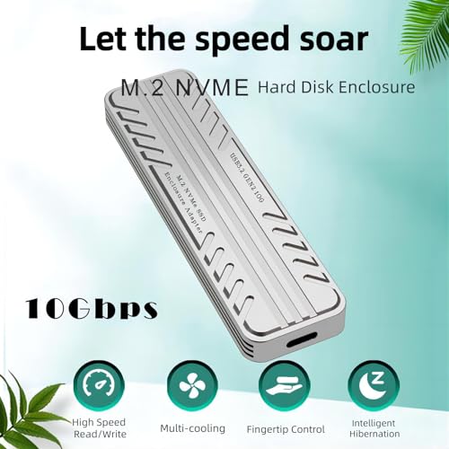 Gabinete para disco M.2 NVME USB 3.1 Gen2 10Gbps miniatura 2