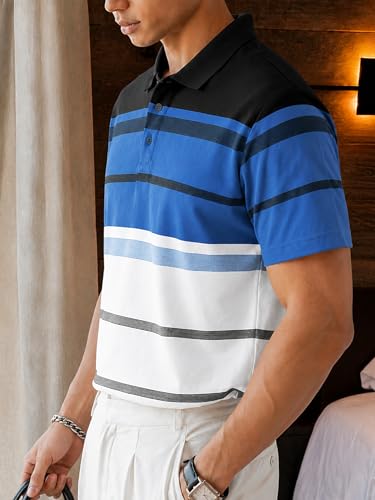 Image of Noble Monk Men's Regular Fit Polo Neck T-Shirt | Half Sleeve