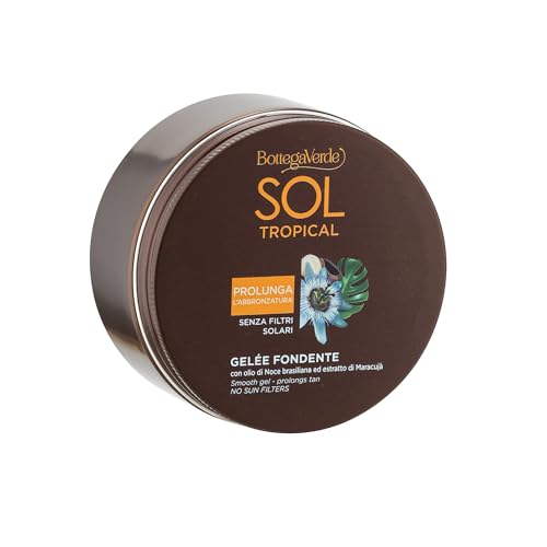 Bottega Verde - SOL Tropical, Gelée Fondente, 200 ml, con Olio di Noce brasiliana ed Estratto di Maracujà, Abbronzatura Dorata e Uniforme, Senza Filtri Solari, Prolunga l'Abbronzatura