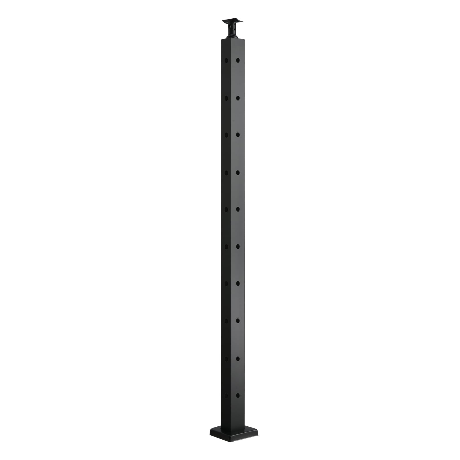 VEVOR Poste de Barandilla de Cable, 1 Pieza Poste de Barandilla 91,4 x 2,5 x 5 cm en Forma de L, Poste de Acero Inoxidable SUS304 con Soporte Horizontal y Curvo, Negro, 1JZLGZXHS914IVCFL001V0