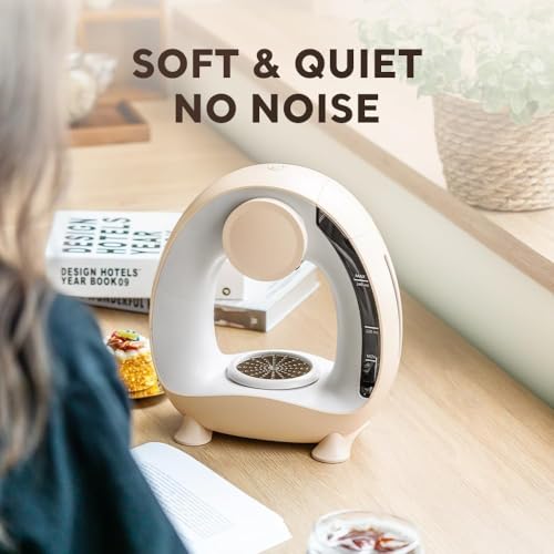 Image of Coffee Capsule Machine (1, ABS), One-Touch Cappuccino, Latte, Espresso & Americano Maker, Compatible Pod Coffee Machine with Smart Touch Control & Auto Clean System for Home & Office(cream)