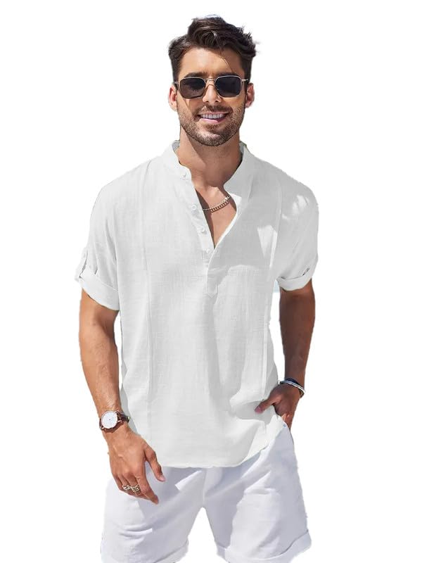 Chemise mode homme BE ACTIVE blanche idéale pour le bureau et les sorties en terrasse