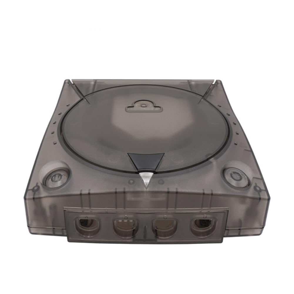 Hzxkqmil Coque de rechange pour console de jeux vidéo SEGA Dreamcast DC Retro - Plastique translucide - Accessoires pour Dreamcast DC - Noir transparent