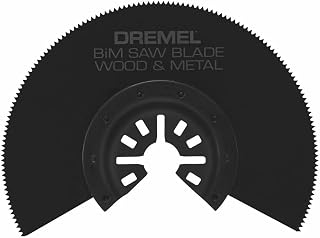 Dremel MM452 Multi-Max Bi-Metal (BiM) Half Moon Oscillating Saw Blade- Oscillating Tool Accessory- Perfect for Cutting Wood and Metal- Universal Quick-Fit System, Black