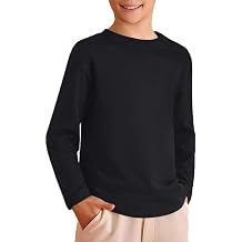 ZDC Kids Boys Long Sleeve T Shirts Crewneck Tops Fashion Basic Tee Clothes 5-14 Years