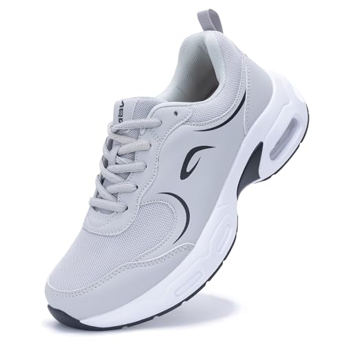 Womens Walking Shoes with Arch Support | Orthotic Sneakers for Plantar Fasciitis Foot Heel Pain Relief | Tennis Running Shoes Gray Size 7.5