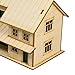 TTETTZ 1:64 Scale Miniature Wooden House Architecture Scene DIY Building for Birthday Gift, Style A