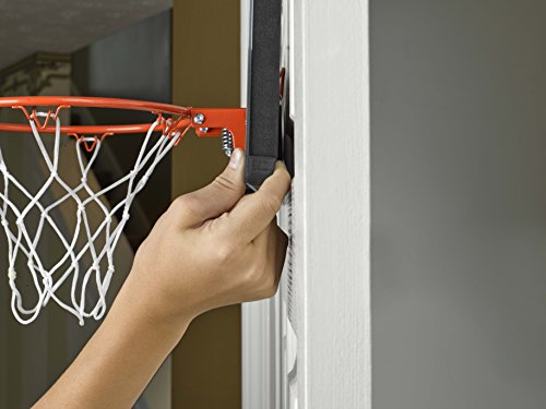 Silverback 23\" LED Light-Up Over the Door Mini Basketball Hoop Includes Mini Basketball and Air Pump , Black