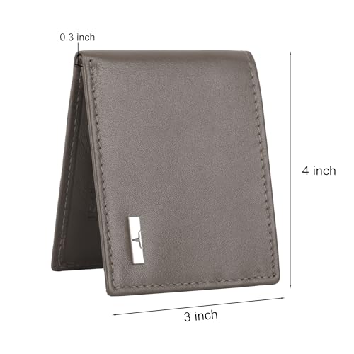 Image of URBAN FOREST Fred Aniline Taupe Leather Wallet for Men