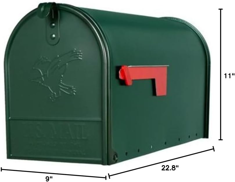 Post Mounted Mailbox Color: Green