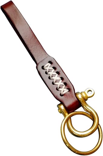Brandname Wwxuanke Top Layer Cowhide Leather Keychain - Handmade Pendant Car Key Rope 1 Pcs