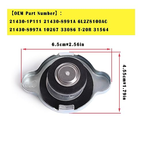image for ZIMGLOBAL Radiator Cap Compatible With Nissan Toyota Honda Kia Mazda O