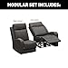Thomas Payne Signature Seismic Series McCoy RV Theater Seating Loveseat Recliner Set with Power Adjustable Lumbar, Headrest, Reclining, Heating, Massage, Cupholder Controls - 2024117126