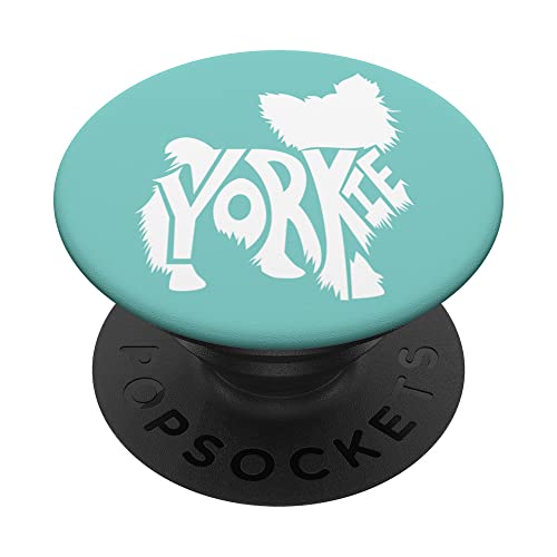 PopSockets Cell Phone Stands - Smartphones & Tablets - "Yorkie Typographic - Yorkshire Terrier"