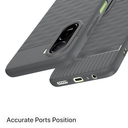 Image of Outlouders Back Cover for Mi Redmi A7 Pro /Poco C85x 5G | Full Camera Protection | TPU Soft Flexible Shockproof Bumper Case (Grey)