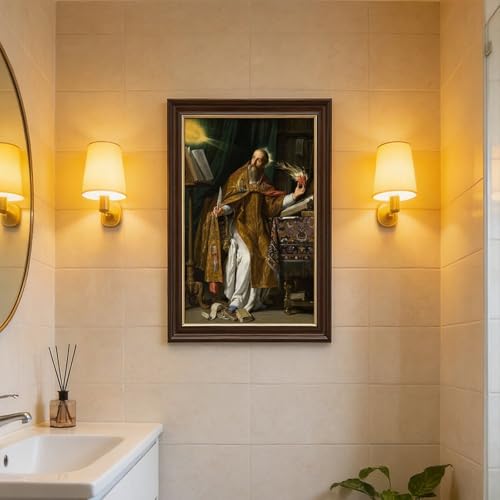 Impression sur toile Saint Augustine de Philippe De Champaigne avec cadre - 7