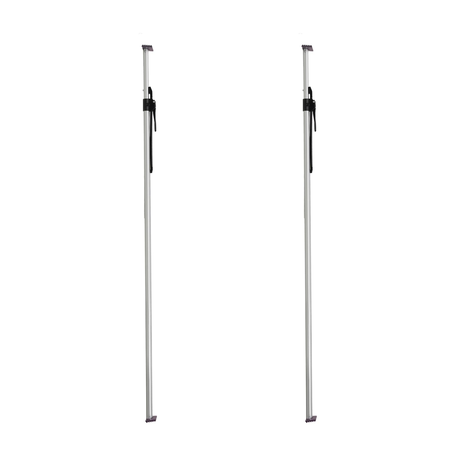VEVOR Barra Fermacarico con Pinze a Cricchetto Regolabile da 2260 a 2641 mm, Stabilizzatore di Carichi in Acciaio con Piedini Antiscivolo, Barre di Bloccaggio del Carico del Cassone 2 Pezzi