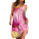 March Sale Womens Easter Dresses 2024 Fashion Wedding Dress Summer Casual Loose Cute Rabbit Print Sleeveless Printed Tank Dress (04Beige,Medium)