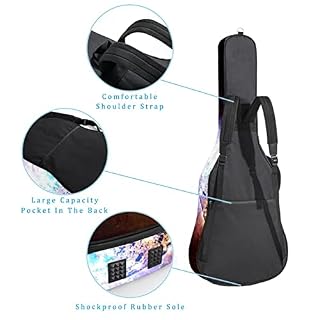 Housse imperméable pour guitare acoustique avec double bandoulière et poche Motif Yin Yang, Multicolor 02, 42.9×16.9×4.7… - Les Beatles, Paul McCartney, John Lennon, RIngo Starr, George Harrison Housse imperméable pour guitare acoustique avec double bandoulière et poche Motif Yin Yang, Multicolor 02, 42.9x16.9x4.7… – Image 3