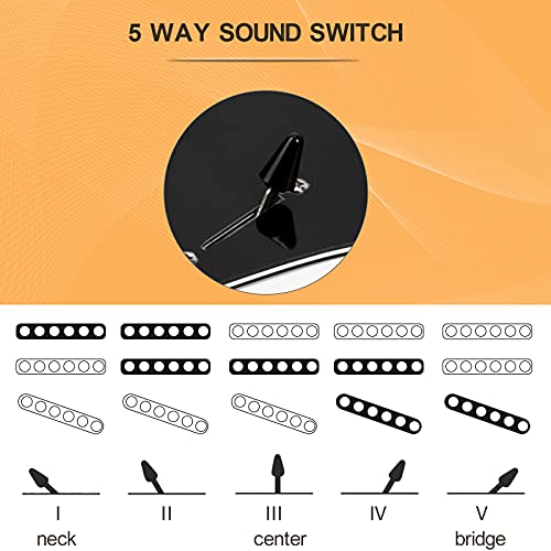 Image of GLARRY Full Size Electric Guitar for Music Lover Beginner with 20W Amp and Accessories Pack Guitar Bag (WHITE, 39 inch Right Handed)