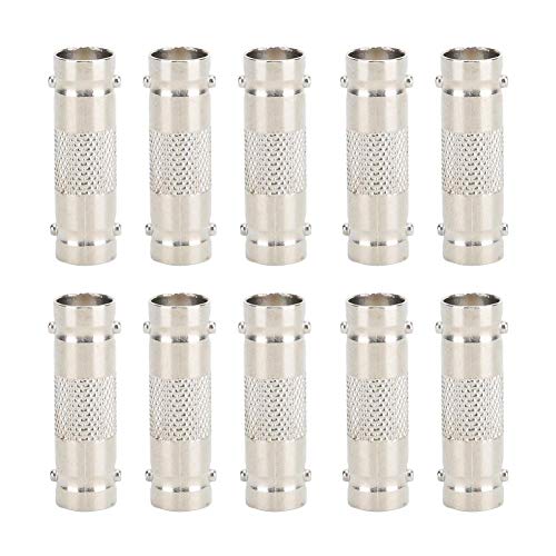 VBESTLIFE Nickel Plated Copper 50 Ohms BNC Female to BNC Female Adapter Connector(10pcs), default