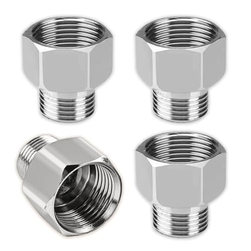 Image of 1/2” Female to 3/8” Male Adapter, 4 Pcs Stainless Steel Reducer Reducing Adapter 1/2" BSP Female x 3/8" BSP Male Hose Connectors for Pipe Connecting Conversion
