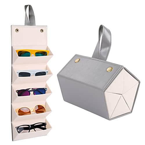 Étui lunettes de soleil LogHog étui de rangement cuir marron noir