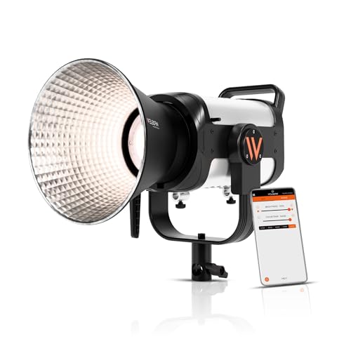 Image of Welborn VL-300B LED COB Light with App Control 18CM Reflector 300W - 3200K-5600K Adjustable Color Temperature, AC Powered, Ideal for Photography & Video Shooting (300B)