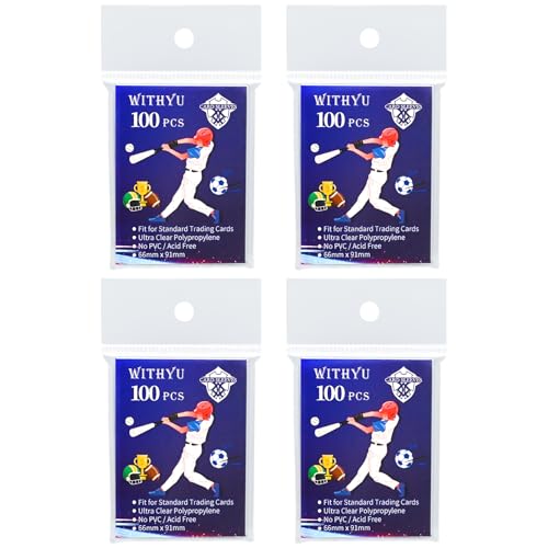 400 Unidades Fundas Blandas Para Cartas,Fundas de Carga Superior Para Tarjetas Estándar 64x89mm,Protector de Tarjetas Ultra Transparente Para Tarjetas de Juego,Tarjetas de Fútbol,Mini Tarjeta de Foto