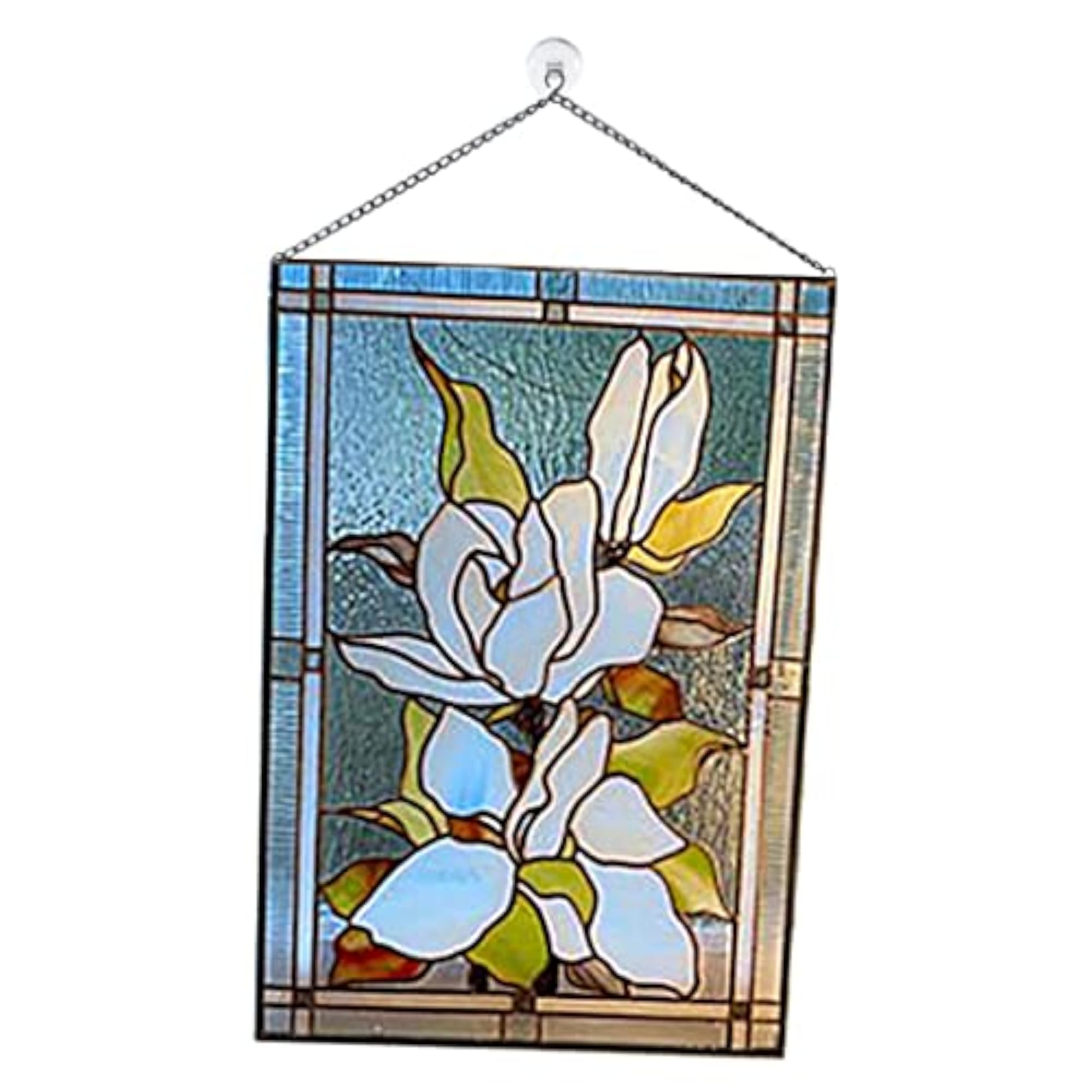 Stained Glass Rectangle Window Panel Suncatcher Wall Decor