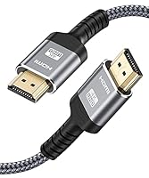4K HDMI Kabel 2Meter, Snowkids Highspeed HDMI 2.0 Kabel 4K@60Hz 18Gbps Nylon Geflecht Vergoldete Anschlüsse mit Ethernet/Audio Rückkanal, Kompatibel mit Video 4K UHD 2160p, HD 1080p-Grau