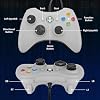 ISHAKO 2Pack Wired Controller for Xbox360 White Game Controller 2Pack Compatible with Xbox360/PC/Laptop/Windows