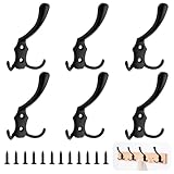 【3 IN 1 Gadrobehaken Ausführung】Die Vintage-Haken sind mit drei Haken in einem entworfen, die über 3 Elemente wie Schlüssel, Kleidung oder Mantel zur gleichen Zeit hängen können. Und der garderoben haken kann starkes Lastgewicht bis zu 8kg tragen, Sie sind nicht besorgt über die Haken sind verformt und instabil. Der Kleiderhaken vereint klassisches Aussehen und Funktion in einem, er kann Ihnen nicht nur perfekt helfen, Platz zu sparen und Ihr Haus zu organisieren, sondern Ihr Haus zu dekorieren