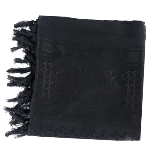 Bufanda Árabe de Algodón Negro Unisex Accesorio de Cuello Casual 5