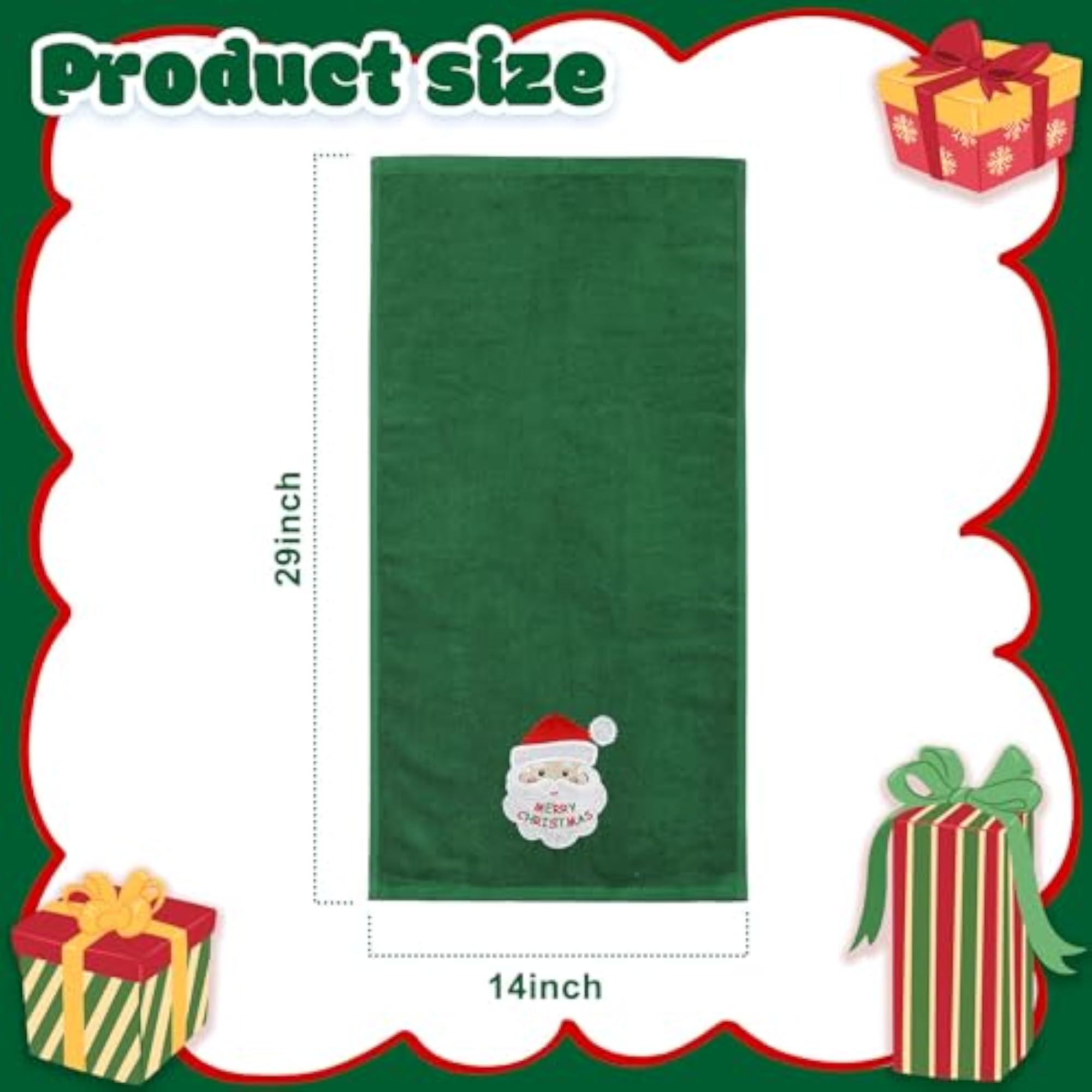 Christmas Hand Towels, 100% Cotton Embroidered