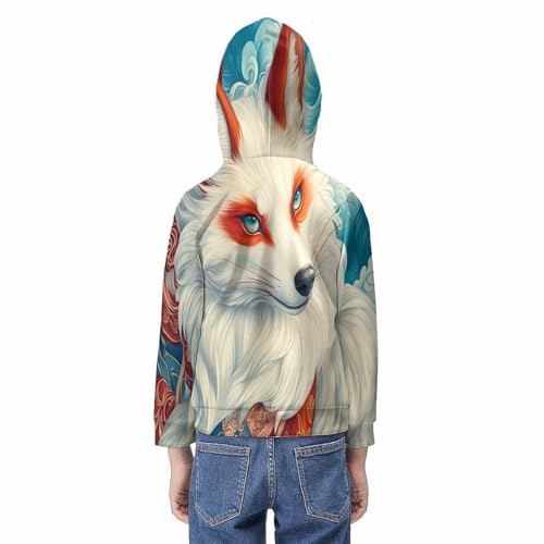 Sweat à capuche renard 3D pour garçon de 13 à 15 ans - 6