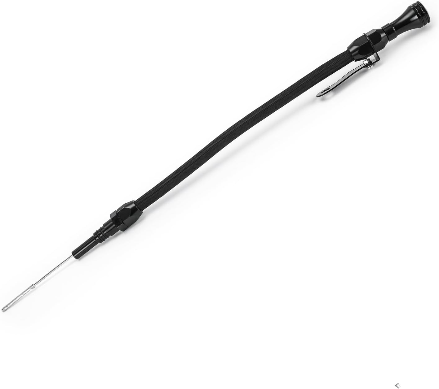 Stainless Flexible Engine Oil Dipstick Compatible with Chevy Big Block 1965-1990 Engines 396 402 427 454 502 (Black)