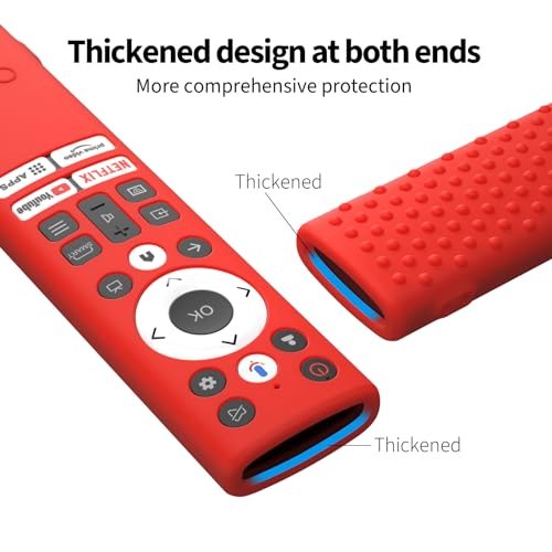 Image of Oboe Silicone TV Remote Cover Compatible with Acer Advanced I /V /H PRO Series - Protective Case with Loop (B-Dark Grey) [Remote NOT Included]