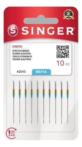 Agulha Singer Ponta Bola Original Máquina Doméstica 90/14 N2045 - Kit com 10 Unidades
