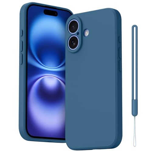 Ya en manzanajugosa.com: Yisica Funda con iPhone 16, Funda de Silicona con Protección de la Cámara, Forro de Microfibra Ssuave, Diseño Especial de Borde Recto, Marina Azul