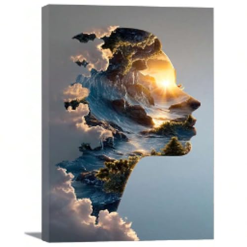 Peinture abstraite argentée 3D femme pour sublimer un salon contemporain chic