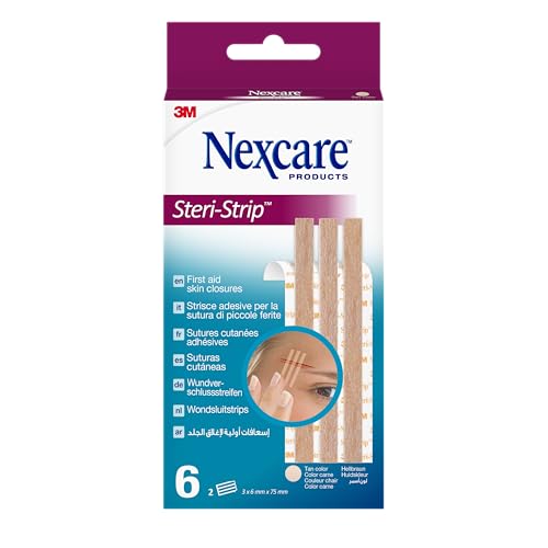 Nexcare Steri-Strip Skin Closures, Tan, 6 mm x 75 mm, 6/Pack