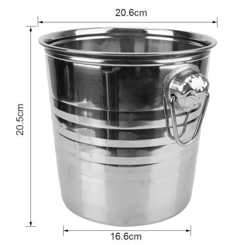 Cubo enfriador de acero inoxidable de 5L, elegancia duradera para bar 6