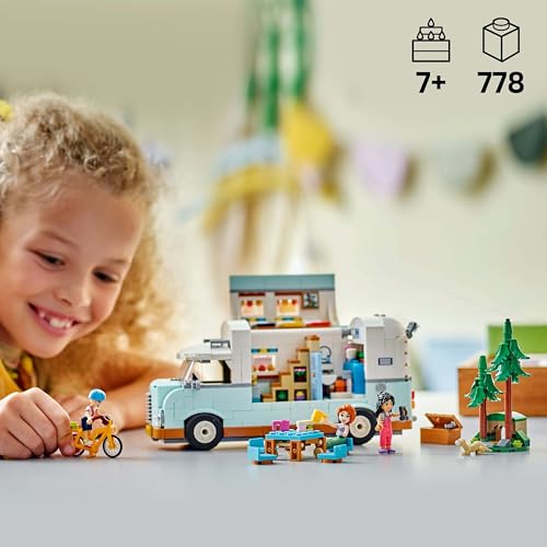 Image of LEGO Friends Friendship Camper Van Adventure Role-Play Building Set 42663 Building Blocks Toys for 7+ Gift for Boys and Girls