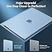 BlueSwan for MacBook Air 13 inch Case, M4 M3 M2 2026-2022 A3240 A3113 A2681, 100% Match Official Color, Scratch Resistant, Easy to Snap on, Air 13.6 Hard Shell Protective Laptop Cover, Sky Blue Clear
