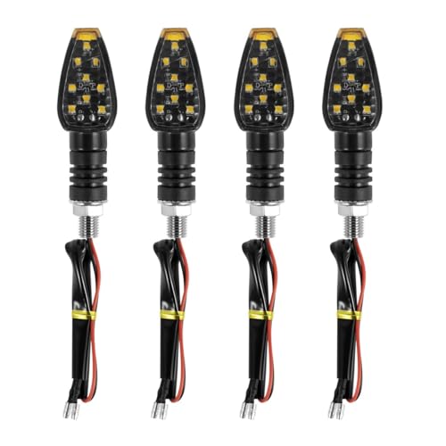 Clignotant de moto ambre 12V haute visibilité, kit de 4 feux avant arrière universels étanches