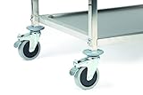 aps 50 mercedes w211 einfache Montage APS 71440 Servierwagen, 4 Lenkrollen mit Bremsen, Edelstahl, 96 x 50 x 94 cm